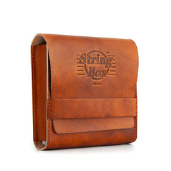 Etui for guitar - String Box - Pouch - Cognac