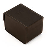 Case for guitar strings, black leather, back