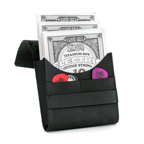 Case guitar strings / picks - String Box - Pouch / Etui - Black