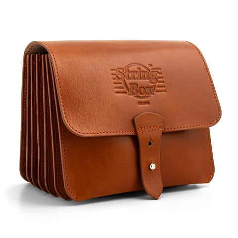 String Box - Wallet (Cognac) - Front Side - Case, bag for guitar strings
